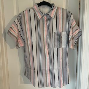 Multicolor button down with collar